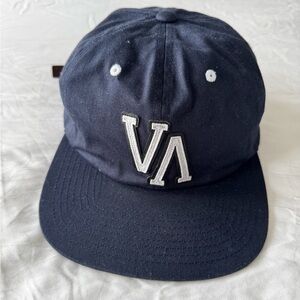 RVCA Navy Cap with Raised White VA Patch